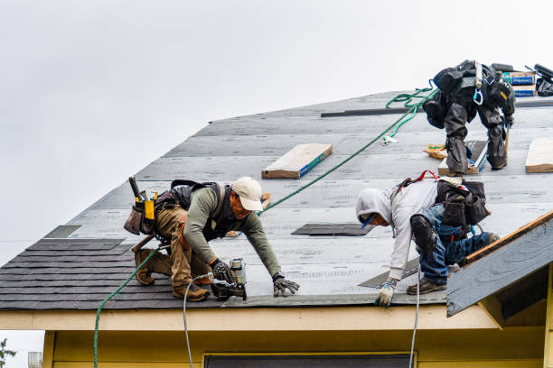 Professional Gutter Installation technician working in Worthington, MN
